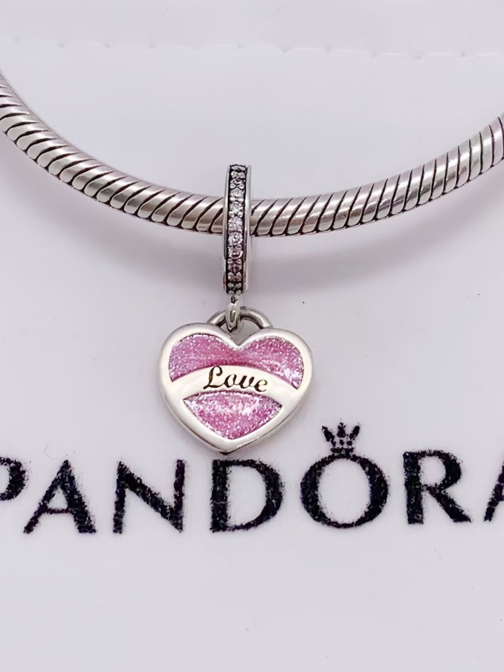 Pandora Love Aruba Heart Dangle Charm S925 Silver with Box